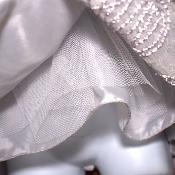 Little Girls Formal Dress 6-12 M Black Silver Short Sleeve Party Holiday Gown - Picture 5 of 7